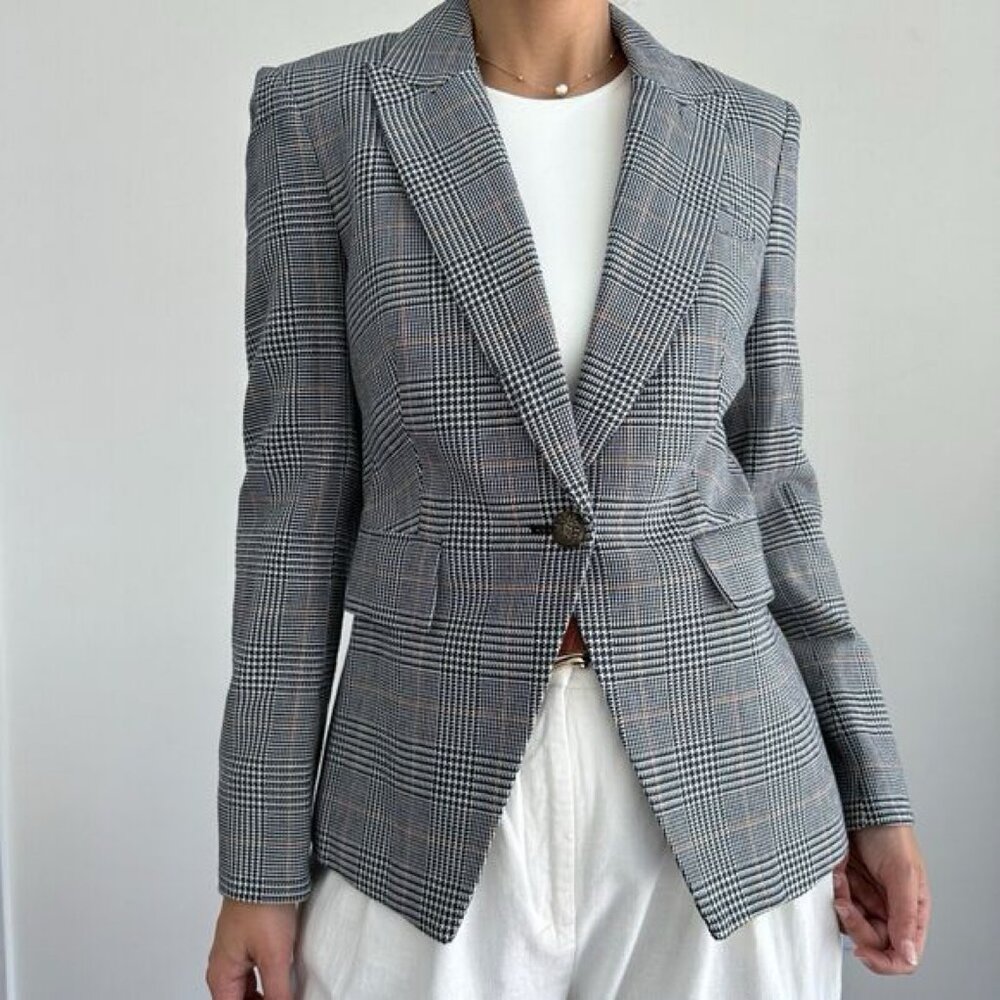 Veronica Beard Cutaway Linen Cotton Dickey Jacket